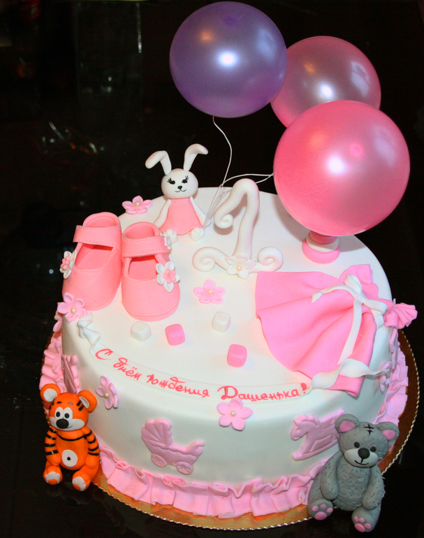 Тортик с шариками для Дашутки