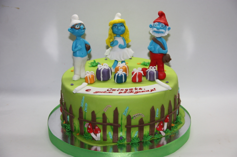 Торт Смурфики.