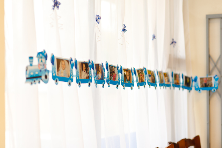 День рождения сыночка 2 года в голубо-белом цвете=)