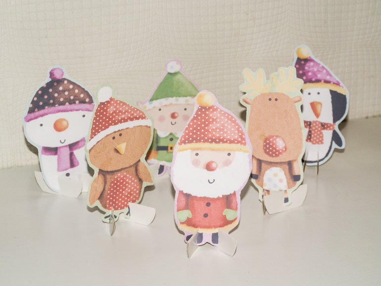 Новогодние подарки (иллюстрация-задание + боулинг)