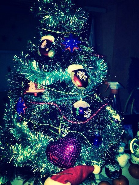 Наша елочка и семья снеговиков )