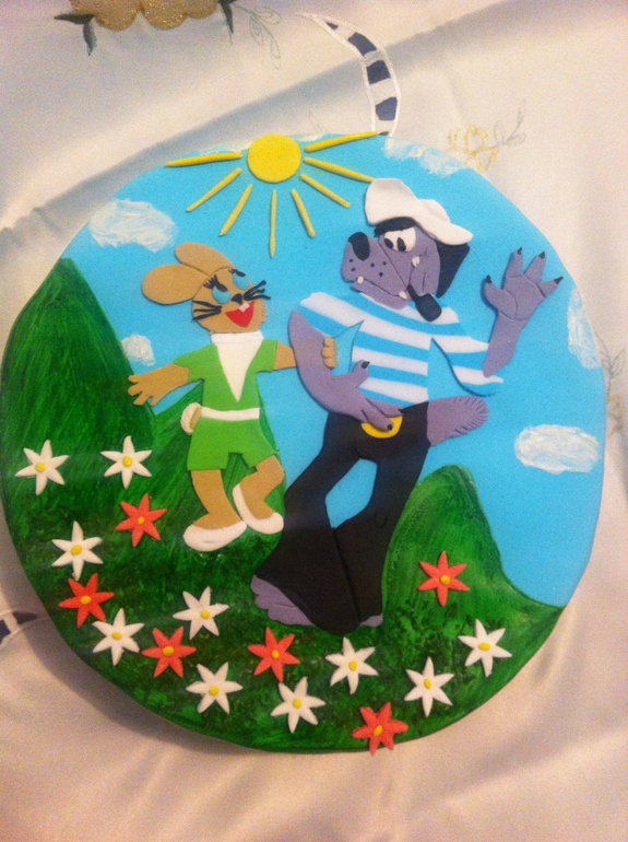 Мой первый торт с аппликацией