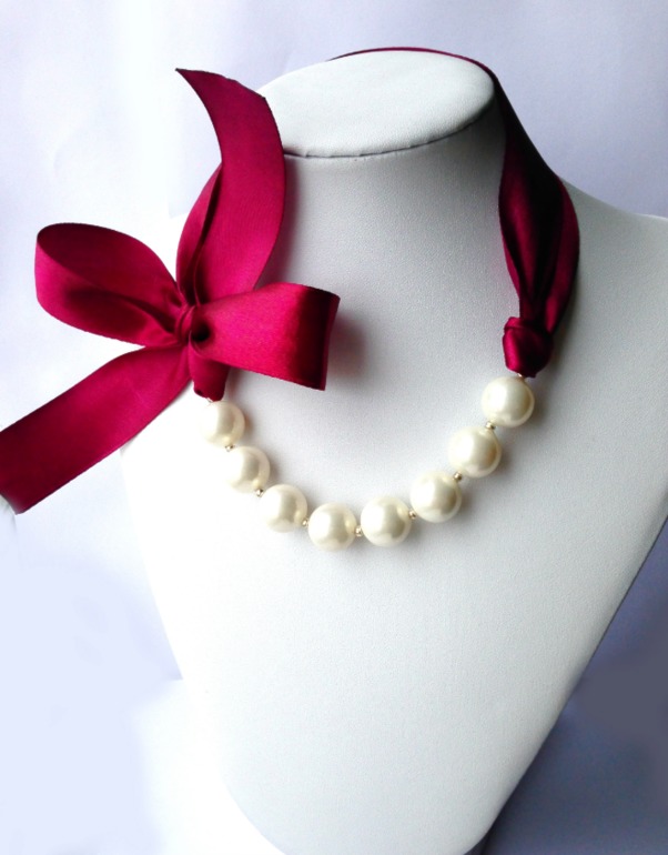 Кокетка и Чайная роза - биб-колье романтик))