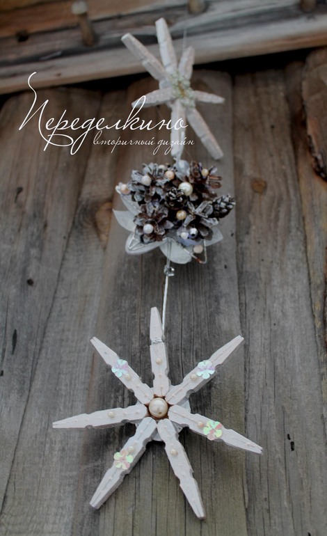 Декор из прищепок - опять очумелые ручки