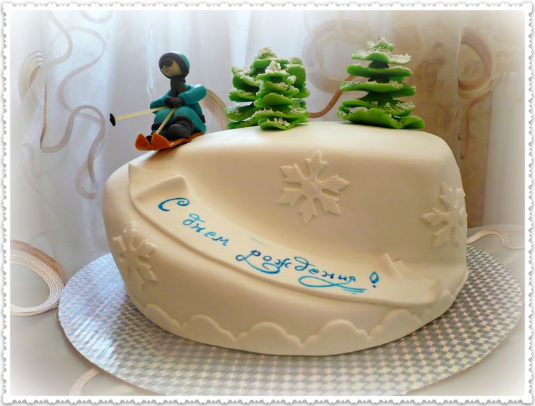 Тортик для любителя лыж