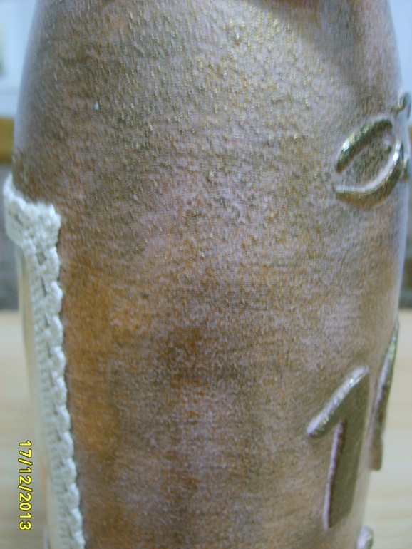 Бутылочка к годовщине, попытка лессировки.