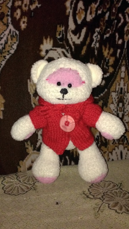 Мишка, первая игрушка крючком