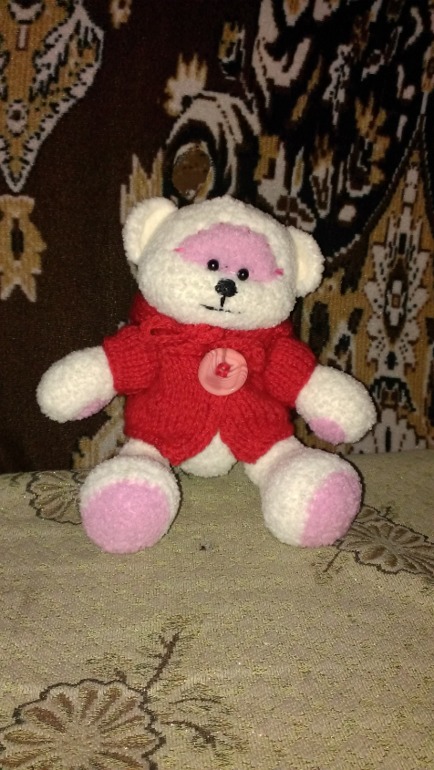 Мишка, первая игрушка крючком