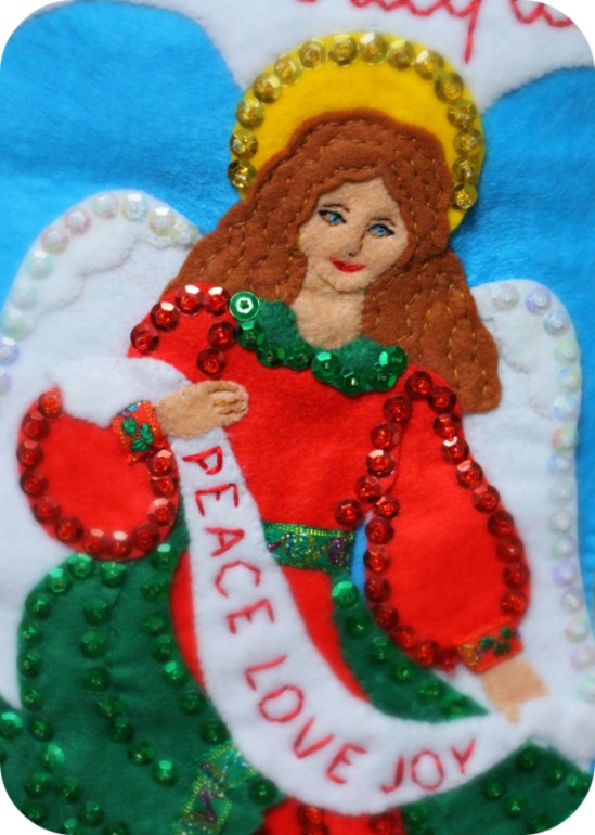 Именной сапожок из фетра