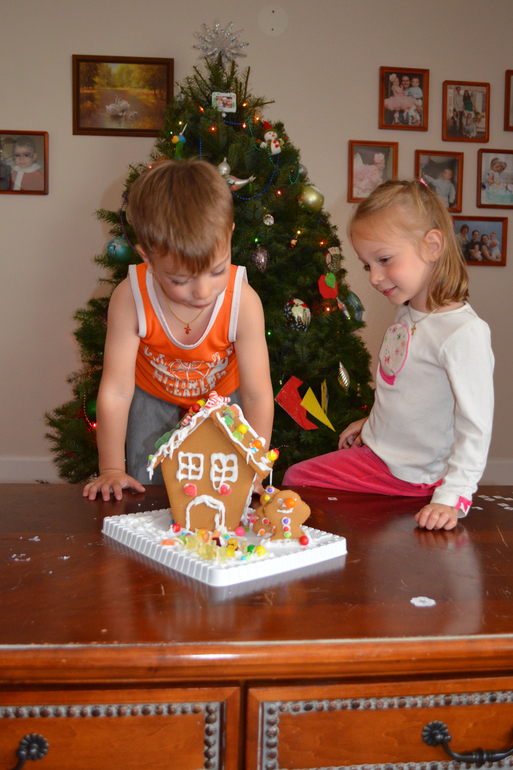 Наш первый Домик из печенья и просто печенья))) 3г.8мес.