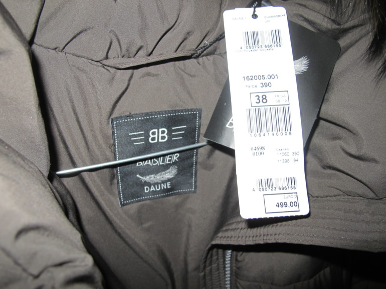 Новый пуховик Basler