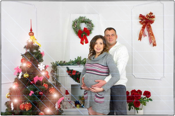 Новогодняя фотосессия в интерьерной фотостудии