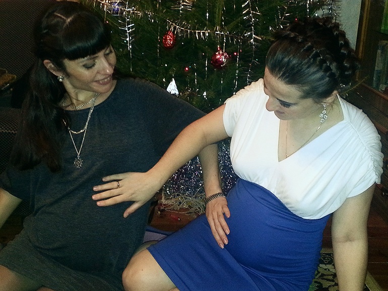 вот какие уже животики!!! почти полные 28 недель!