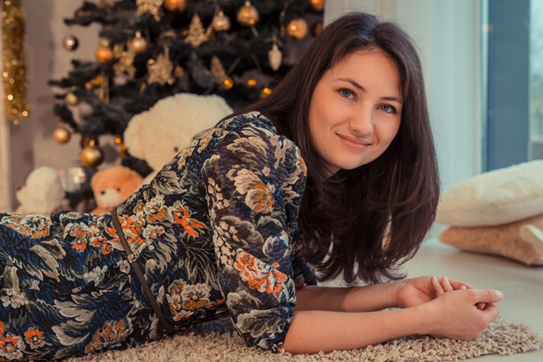 Новогодняя съемка Кати