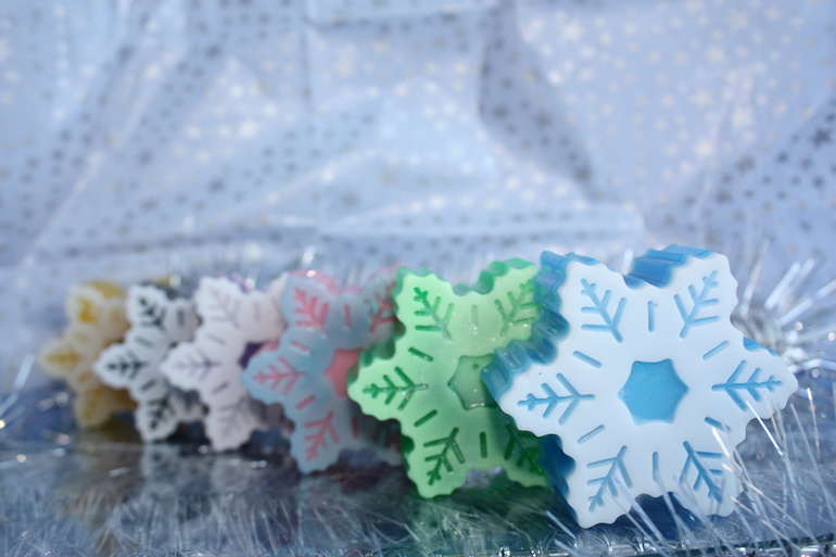 Снежинки. Сувенирное мыло