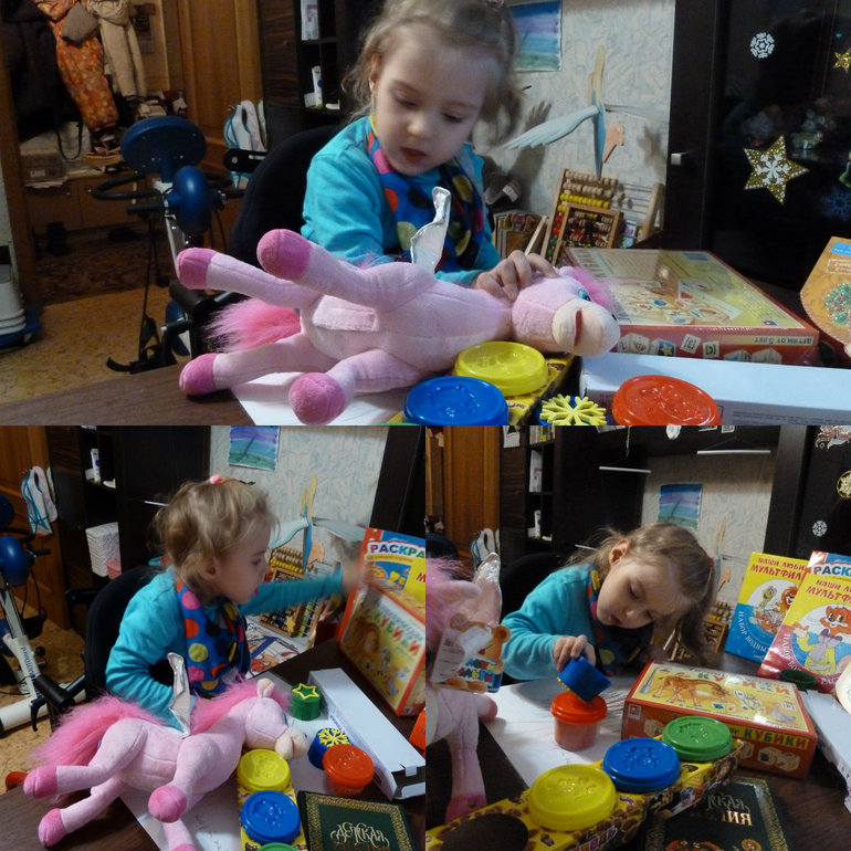 Мешок с подарками от Деда Мороза (в лице Снегурки)