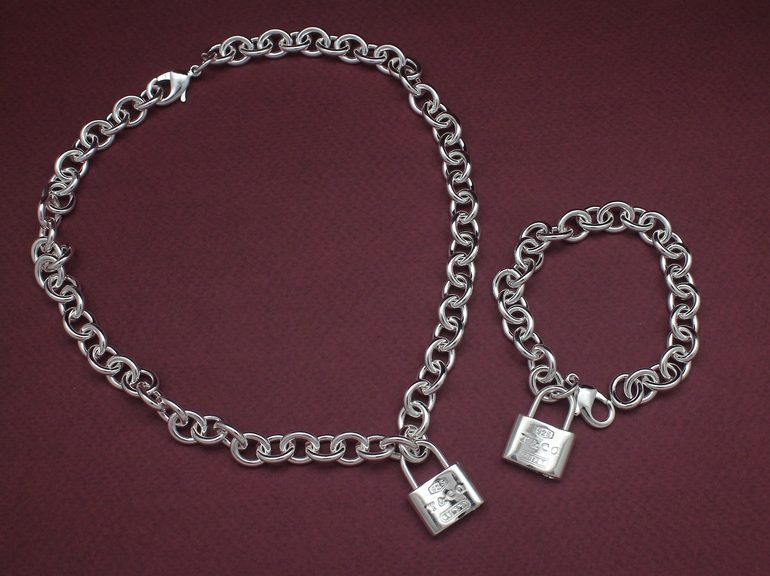 Комплекты (цепь и браслет,серебряное покрытие,925проба))