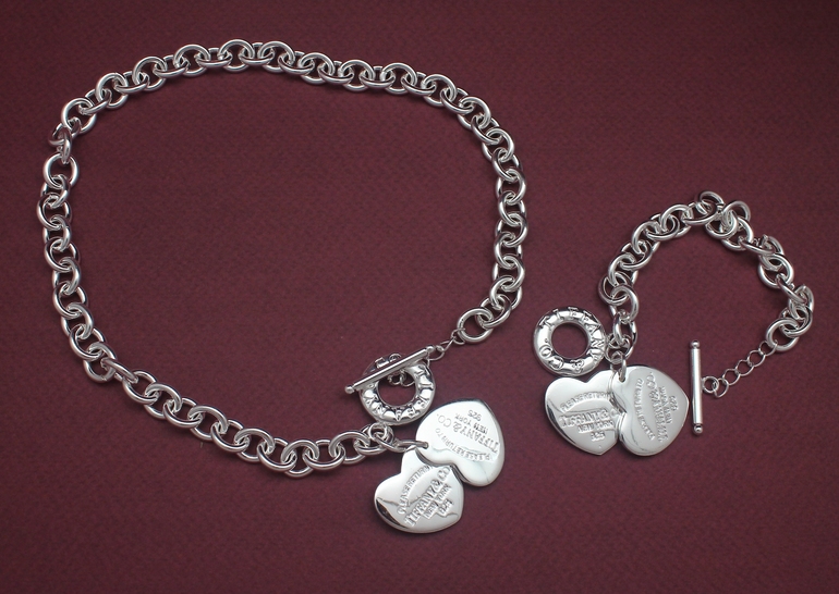 Комплекты (цепь и браслет,серебряное покрытие,925проба))