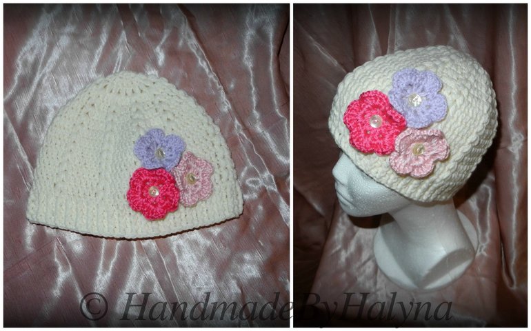 Шапочки с цветочками