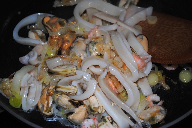 Рис с морепродуктами...почти паэлья
