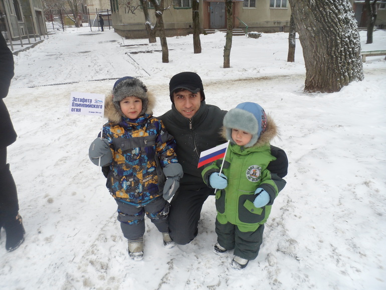 Встречаем Олимпийский огонь в Ставрополе (24.01.14)