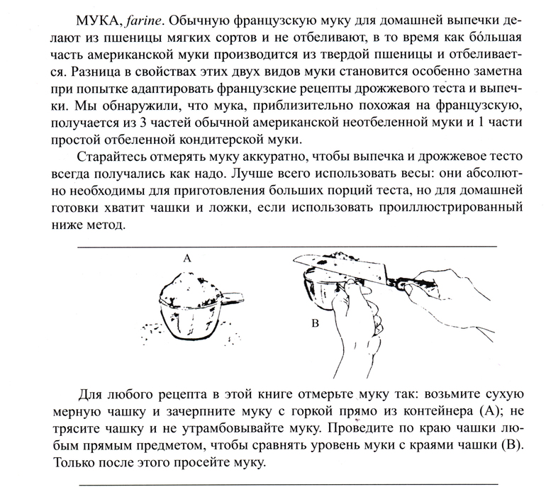 Основные меры объема и веса для рецептов Джулии Чайлд