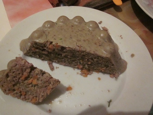 Паровое суфле из печени с овощами и зеленью.