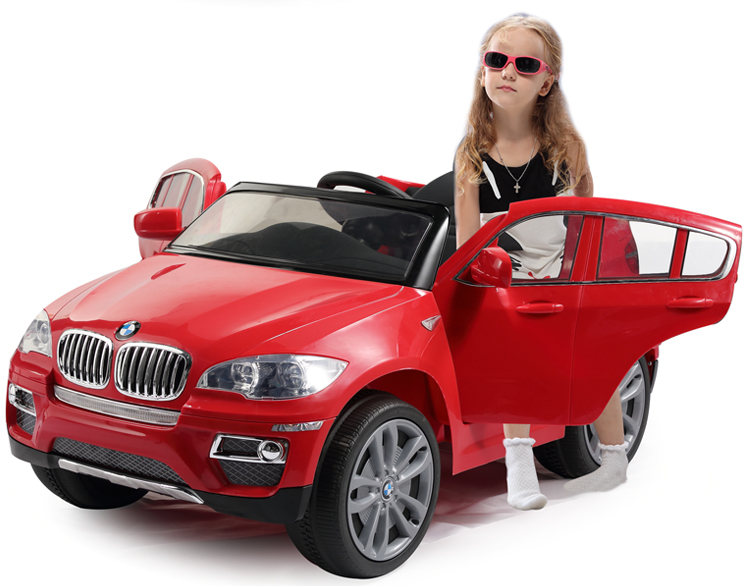Детский электромобиль BMW X6 JJ 258: 2 мотора, 7км/ч КРАСНЫЙ