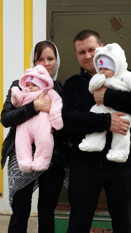 Покрестили)
