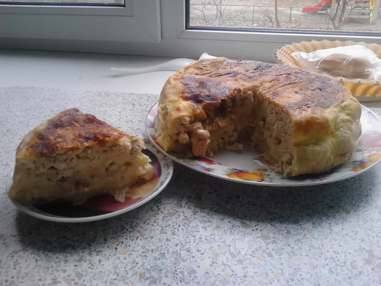 Мясной пирог из лаваша