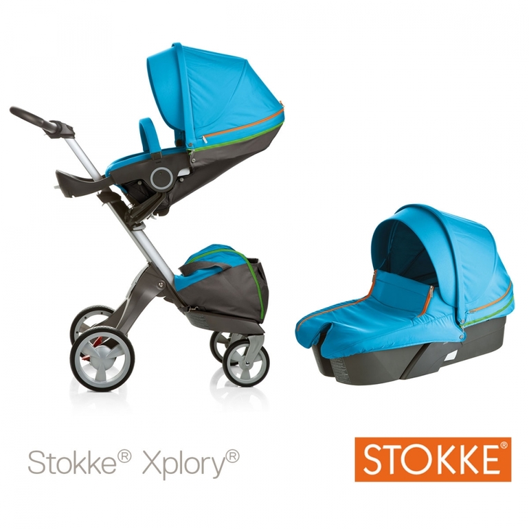 ПРОДАМ НОВУЮ КОЛЯСКУ STOKKE XLORY цвет URBAN BLUE