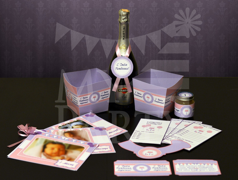 Дополнения к набору  Pink & Purple Birthday