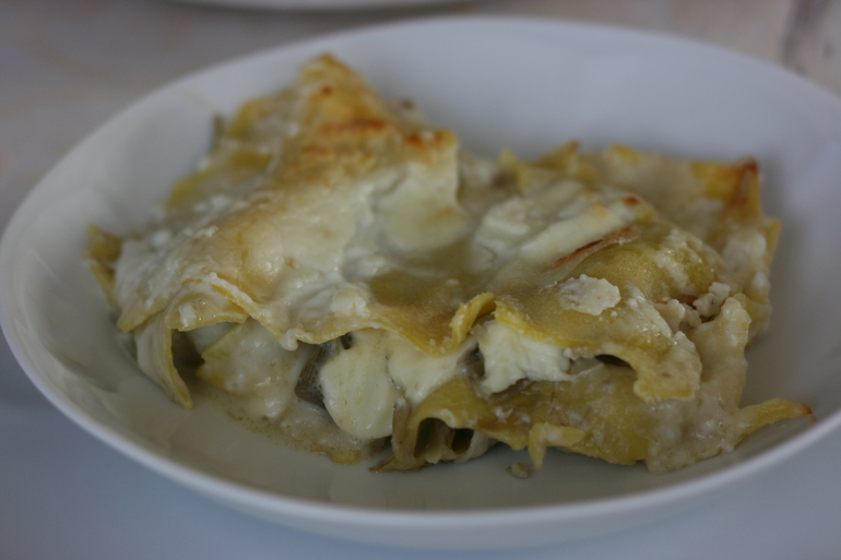 Лазанья с артишоками