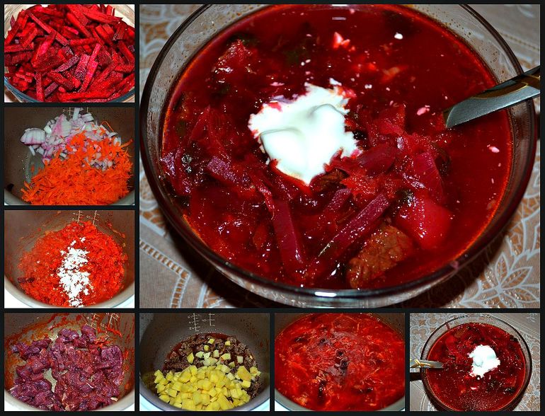 Борщ из мультиварки ,первый опыт!