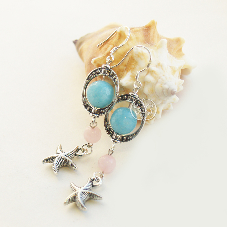 Комплект украшений в морском стиле "Морские звездочки"