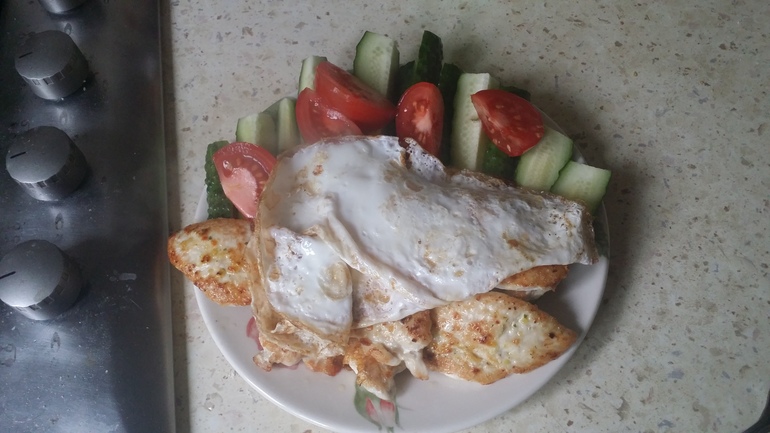 Мой только чтошний белковый ужин))