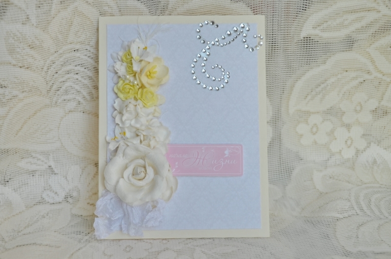 Свадебная открытка в коробочке