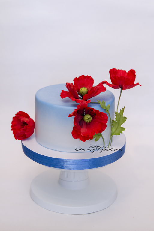 Торт с маками