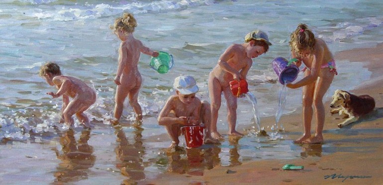 Комплект "Чем занять детей на пляже", или "Песок, камни и вода"