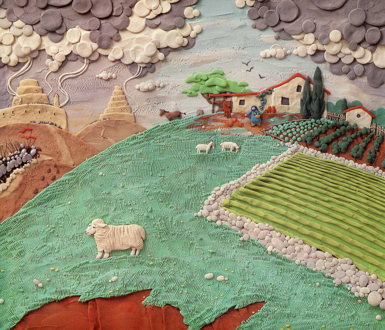 Иллюстрации в необычной технике