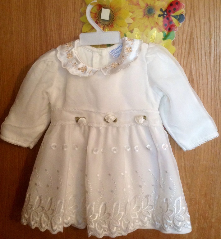 Нарядное праздничное нежное платье на полгодика