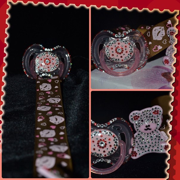 Инкрустация пустышки кристаллами Swarovski