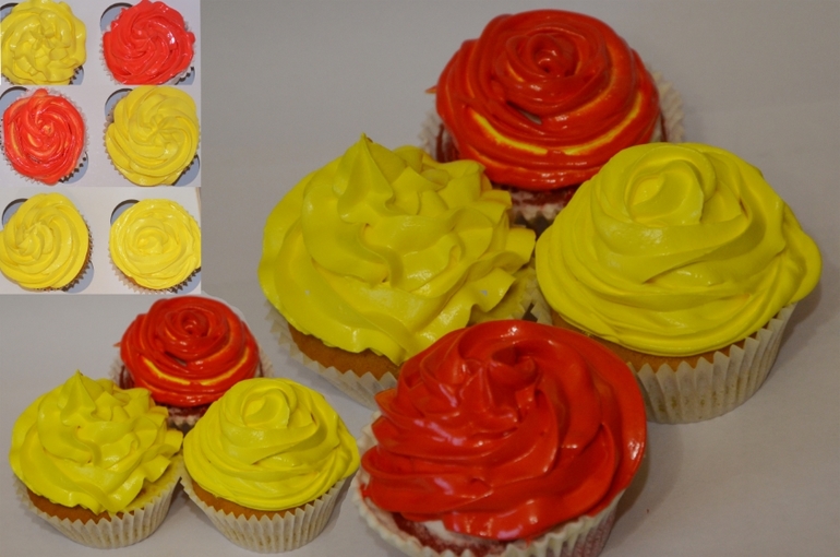 Яркие  весенние капкейки