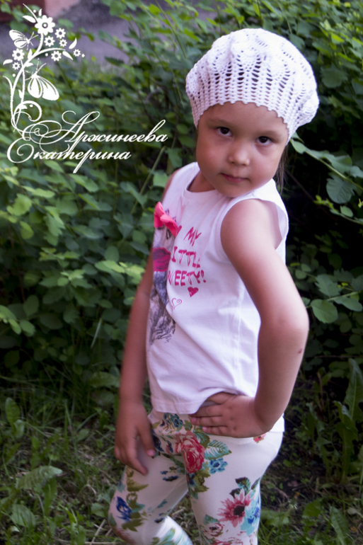 Белая береточка для Киры