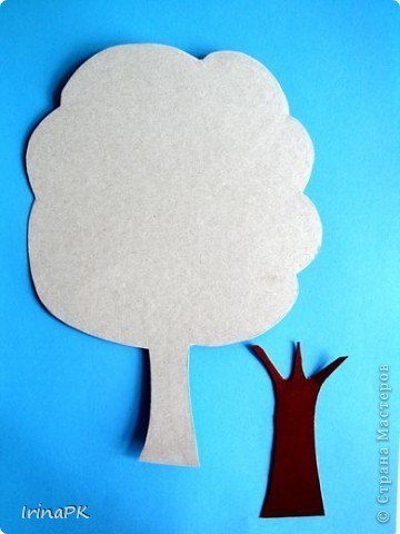 Яблонька из бумаги с объемными элементами