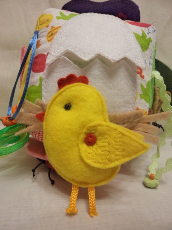 Развивающий кубик "Насекомые-птички и ёжик":)))