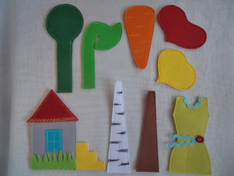 Фетровый набор для игр с прищепками (обновлённый)