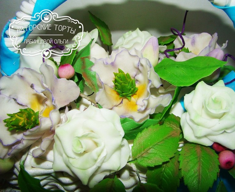 Торт "Цветочная корзина"