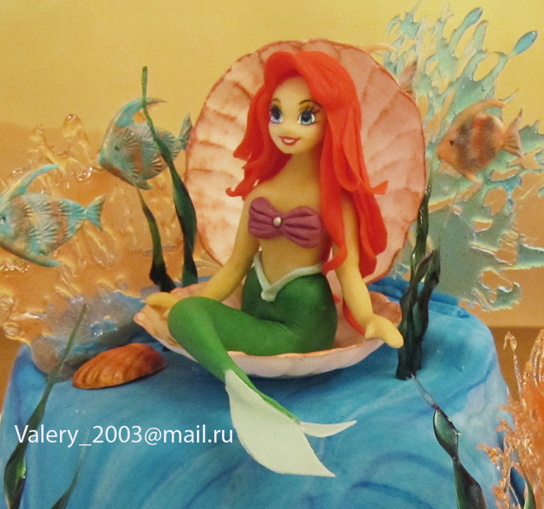 Торт Русалочка и отзыв о мастике Принцесса