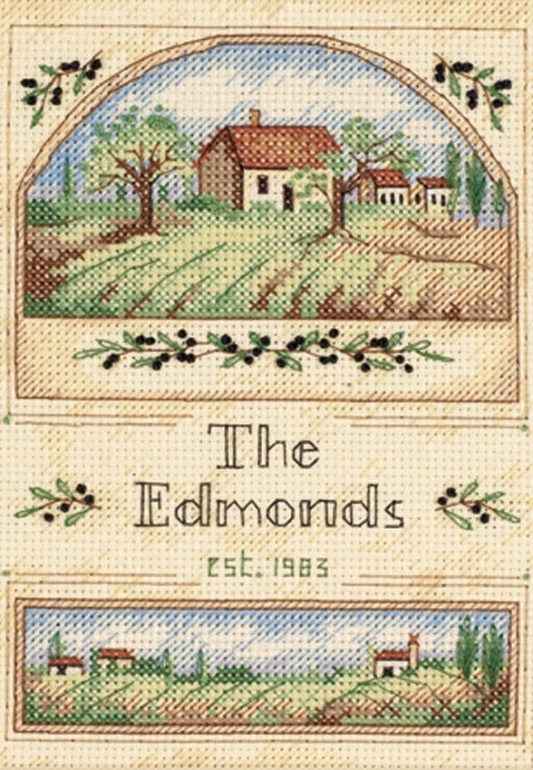 Вышивка с видами Тосканы